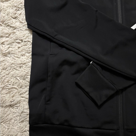 Adidas Black Jacket with White Logo Stripes Size L - Picture 9 of 15